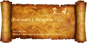 Kurzweil Aranka névjegykártya
